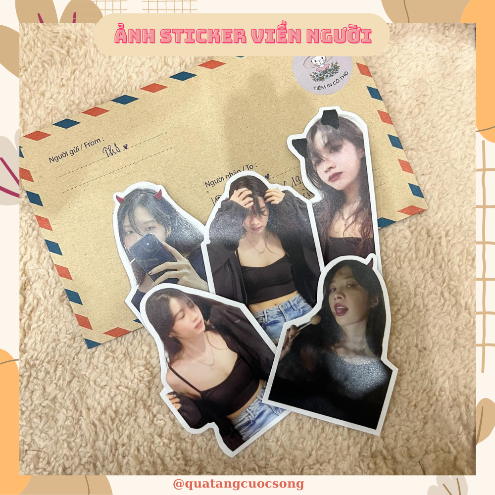 In ảnh viền người, sticker tách nền theo yêu cầu, ảnh bo viền | Shopee ...
