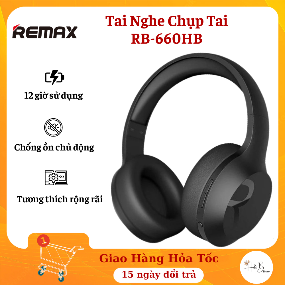 Tai Nghe Bluetooth Chụp Tai Không Dây REMAX RB-660HB- Khả Năng Chống Ồn ...