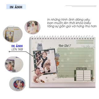 Thời Khóa Biểu -  In Hình Yêu Cầu  - Quà Lưu Niệm Học Sinh - Quà Tặng Học Sinh - Dụng Cụ Học Tập