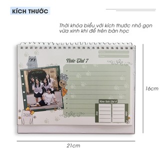 Thời Khóa Biểu -  In Hình Yêu Cầu  - Quà Lưu Niệm Học Sinh - Quà Tặng Học Sinh - Dụng Cụ Học Tập