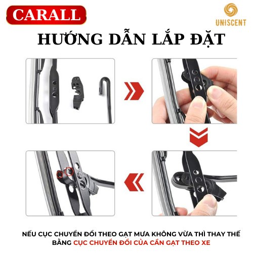 Gạt Mưa Ô Tô Sắt/ Gạt Mưa Xương Sắt/ Cần Gạt Mưa Xương Sắt Cao Cấp - CARALL Phủ Graphite (1 Cây)