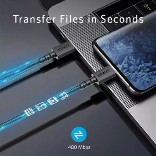 Ảnh Cáp Sạc Nylon Anker 322 USB-C to Lightning 0.9m - A81B5 - VT 3