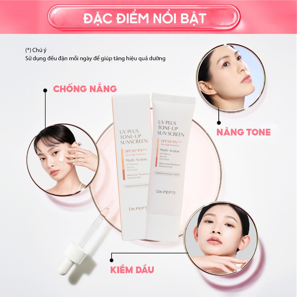 Kem Chống Nắng Dr.Pepti UV Plus Tone-Up Sun Screen Bảo Vệ Da Khỏi Tác Nhân  Môi Trường, Chống Tia UV, UVA, UVB, HEV Và IR | Shopee Việt Nam