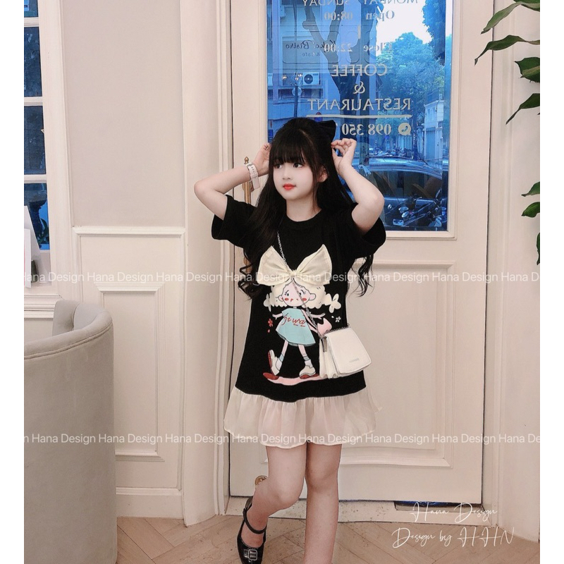 DL 27 ( 9-30kg)Váy cotton phối đuôi cá cho bé Diệu Linh Shop Kids - Váy cotton mát siêu xinh cho bé diện đi học đi chơi