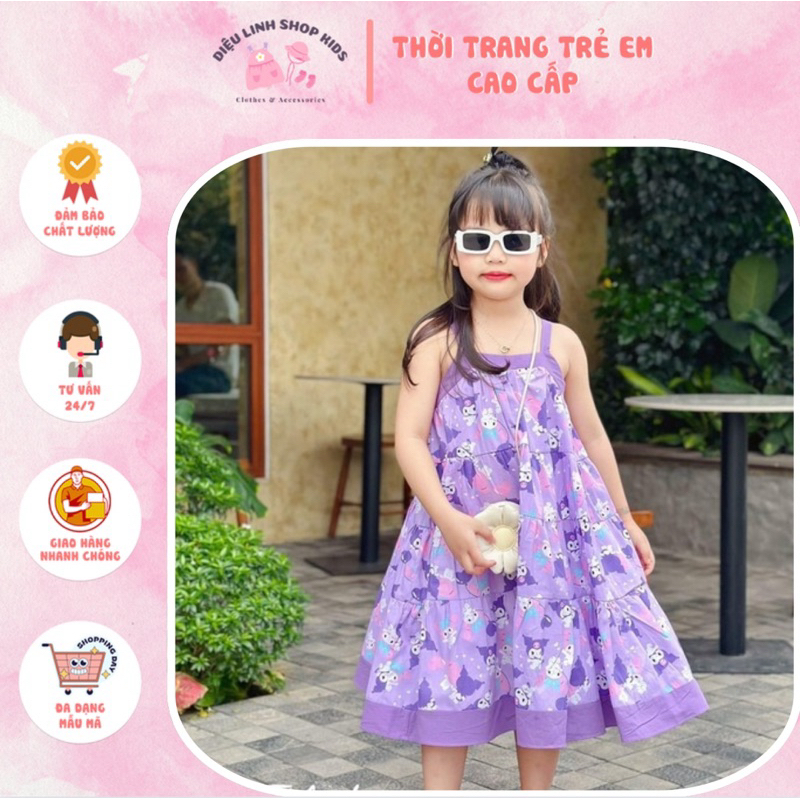 DL28(10-40kg) váy đũi dây màu tím cho bé Diệu Linh shop kids - váy thiết kế chất đũi mềm siêu xinh thoáng mát cho bé gái