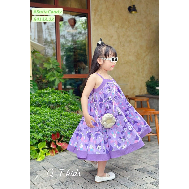 DL28(10-40kg) váy đũi dây màu tím cho bé Diệu Linh shop kids - váy thiết kế chất đũi mềm siêu xinh thoáng mát cho bé gái