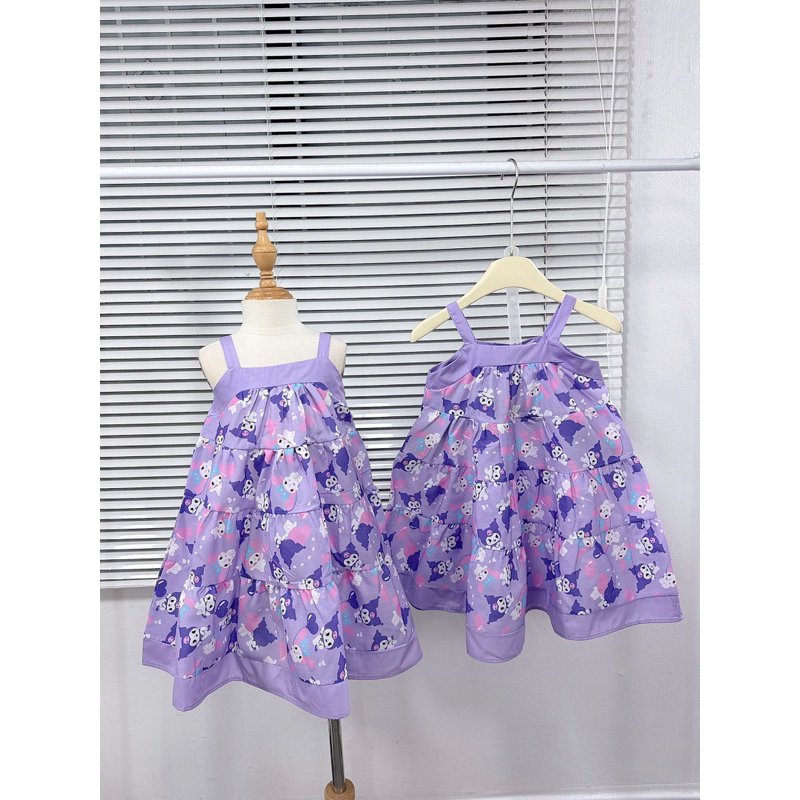 DL28(10-40kg) váy đũi dây màu tím cho bé Diệu Linh shop kids - váy thiết kế chất đũi mềm siêu xinh thoáng mát cho bé gái
