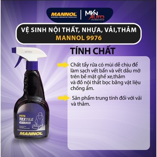 Dung dịch vệ sinh nội thất tẩy rửa ghế sofa, da, nỉ, thảm ô tô Senfineco 9988 Upholstery Foam Cleaner dung tích 650ml