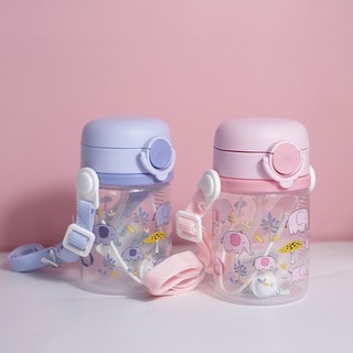 GB Baby - Bình tập uống nước cho bé từ 6 tháng - Bình nước cho bé đi học có dây đeo, tay cầm, ống hút silicone cao cấp