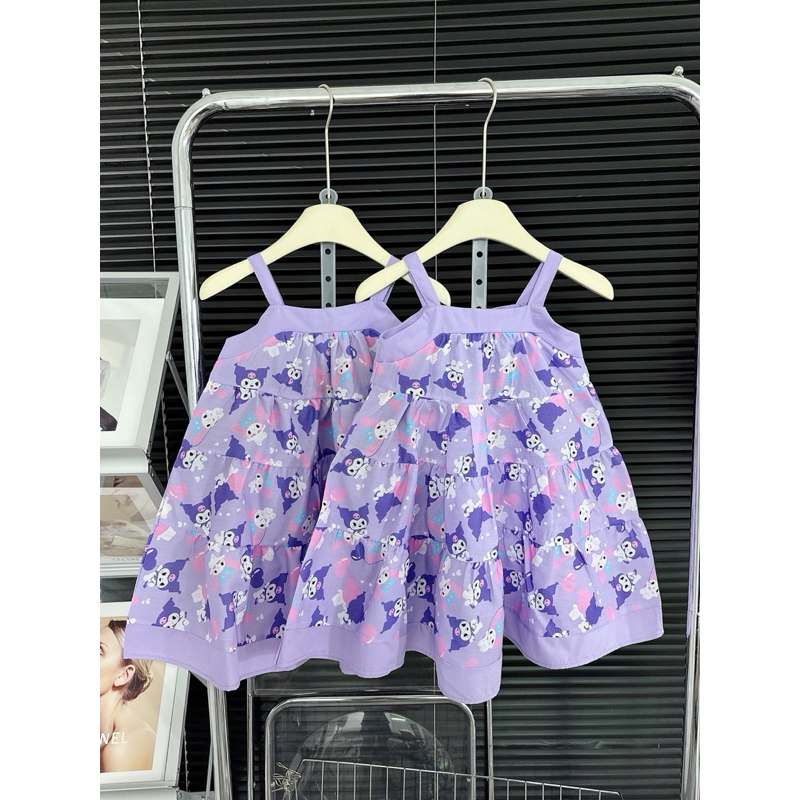 DL28(10-40kg) váy đũi dây màu tím cho bé Diệu Linh shop kids - váy thiết kế chất đũi mềm siêu xinh thoáng mát cho bé gái