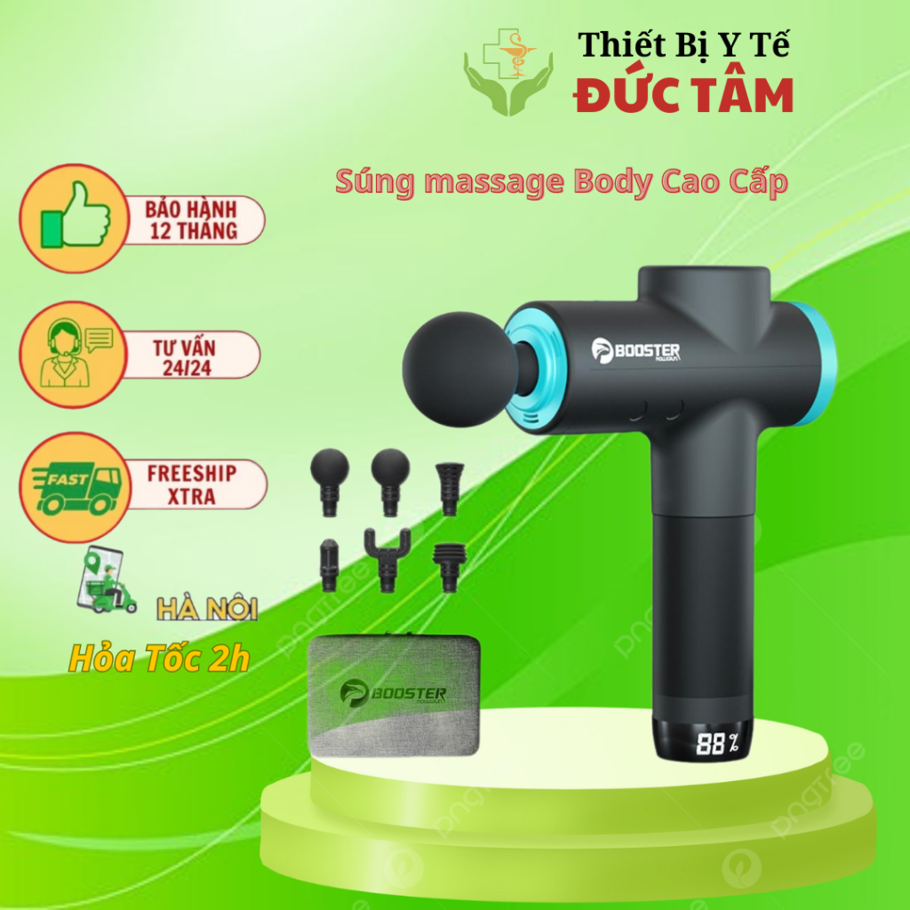 Máy Massage Cầm Tay Chính Hãng Chế độ Lực đấm Siêu Mạnh 13800 Vòng Phút