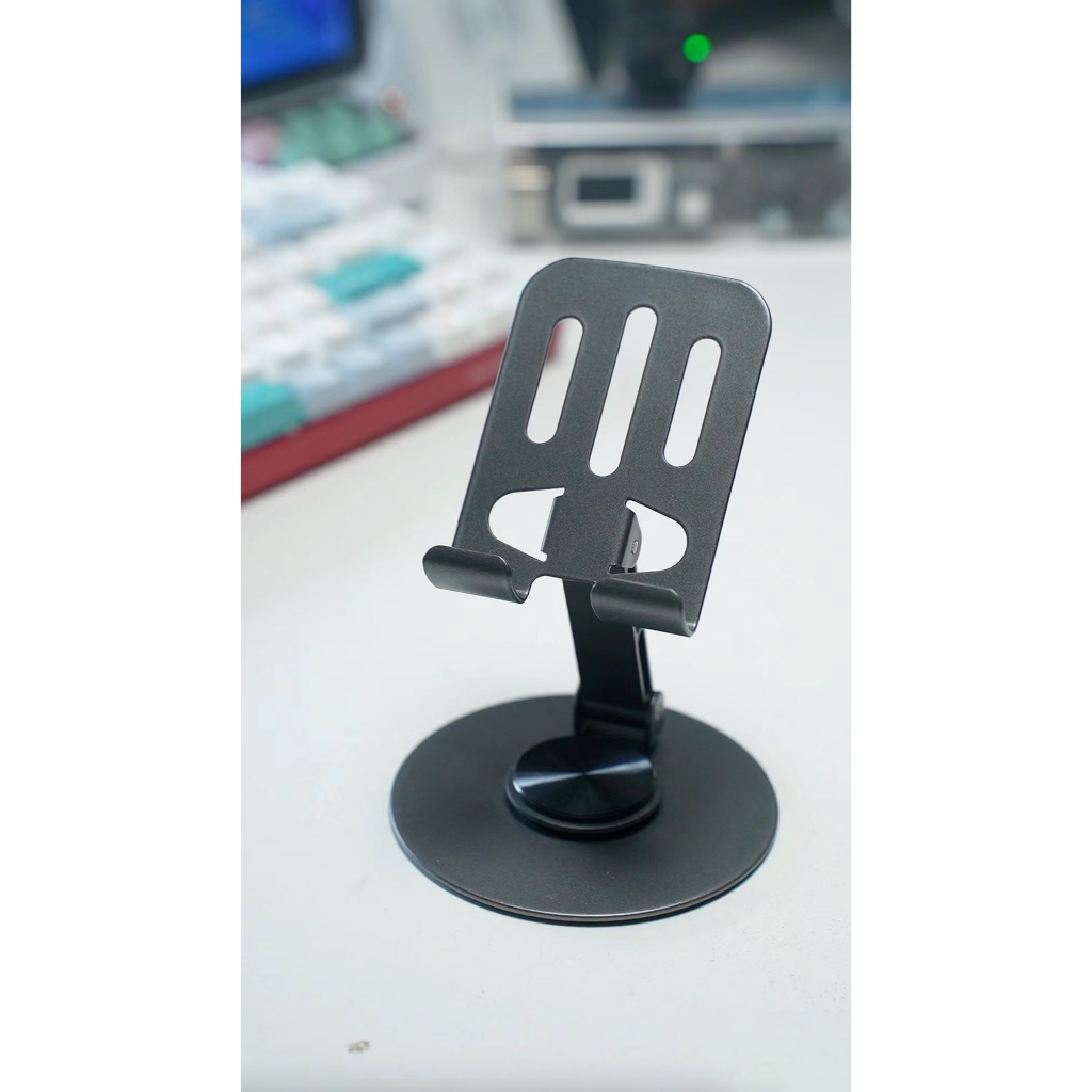 Basemo - Giá đỡ điện thoại kim loại xoay 360 độ, chịu lực tốt, phù hợp với điện thoại, máy tính bảng