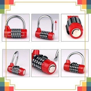Ổ khóa mã số 5 sô chử U chất liệu hợp kim inox chống gỉ, thiết kế tinh tế, Khóa cửa 5 số cùm INOX