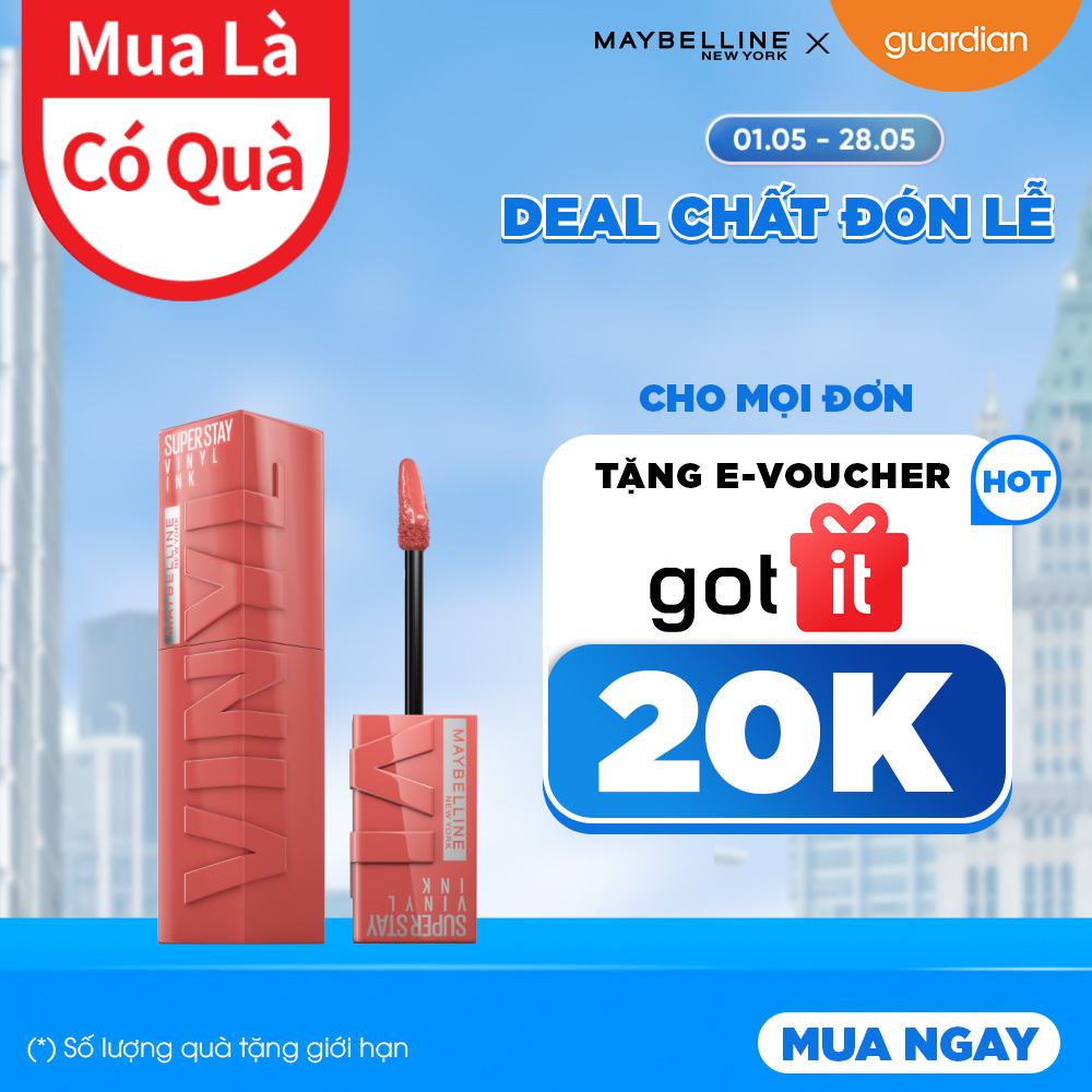 Son Kem Bóng Maybelline Super Stay Vinyl Ink #180 Tenacious Cam Sữa 4 ...