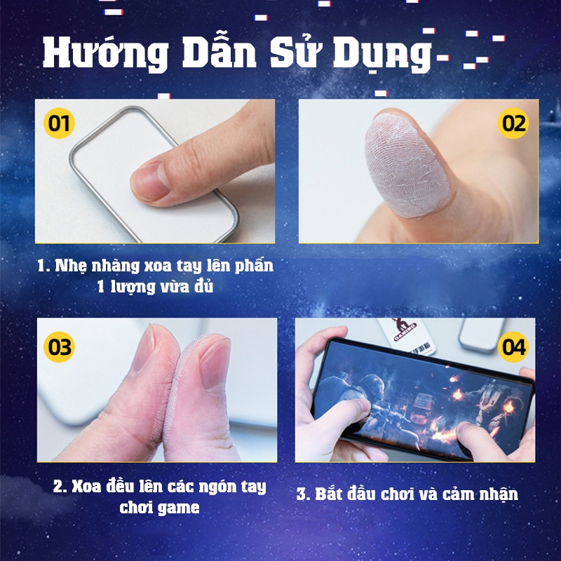 Bản Mới Phấn Chơi Game, Bột Phấn Cho Game Thủ Chống Mồ Hôi HKII Siêu Nhạy, Chống Dít Trơn Trượt Màn Hình