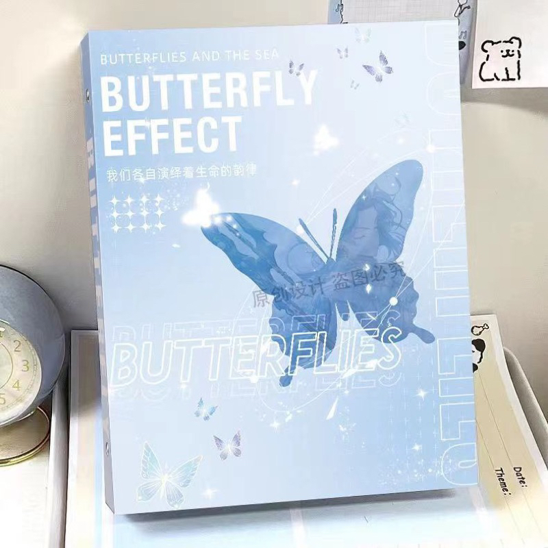 Binder A5 Mẫu butterfly xanh/ Album Ảnh Bìa Cứng đựng card ( KHÔNG KÈM ...
