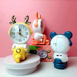 Đồng hồ báo thức hình thú cute nhiều hình, đồng hồ báo thức xe máy siucute