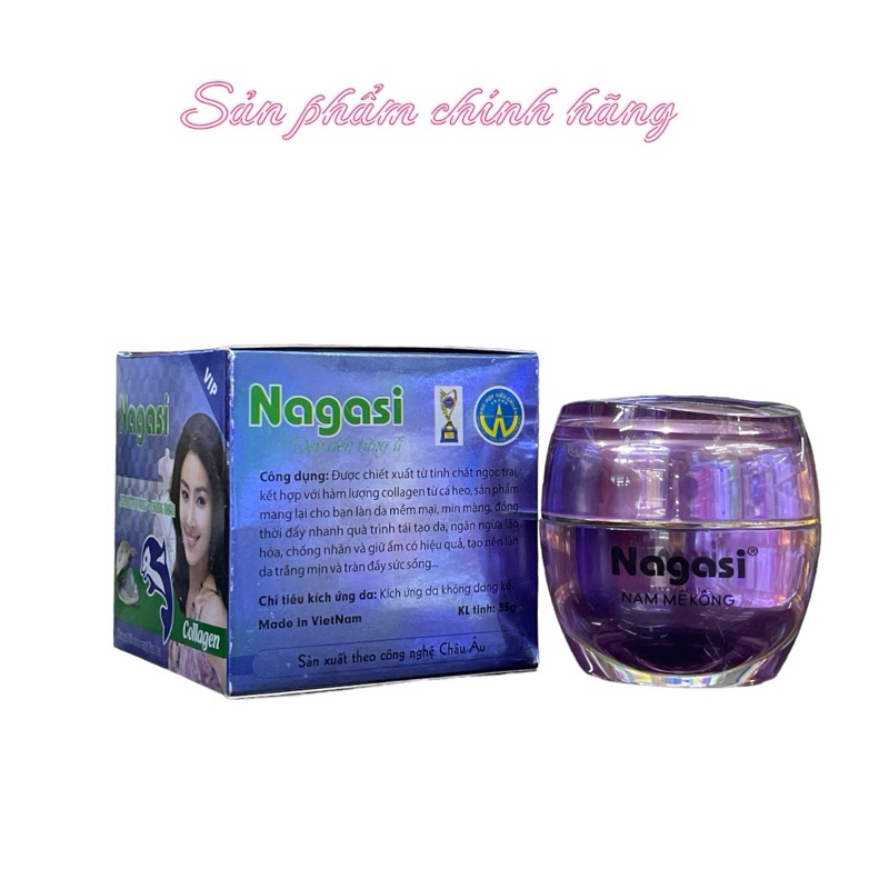 Kem NAGASI trắng da giữ ẩm se khít lỗ chân lông 35gram