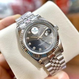 Đồng Hồ Nam Rolex Mặt Xám Viền Băm – Mẫu Đồng Hồ Cơ Automatic Đẳng Cấp
