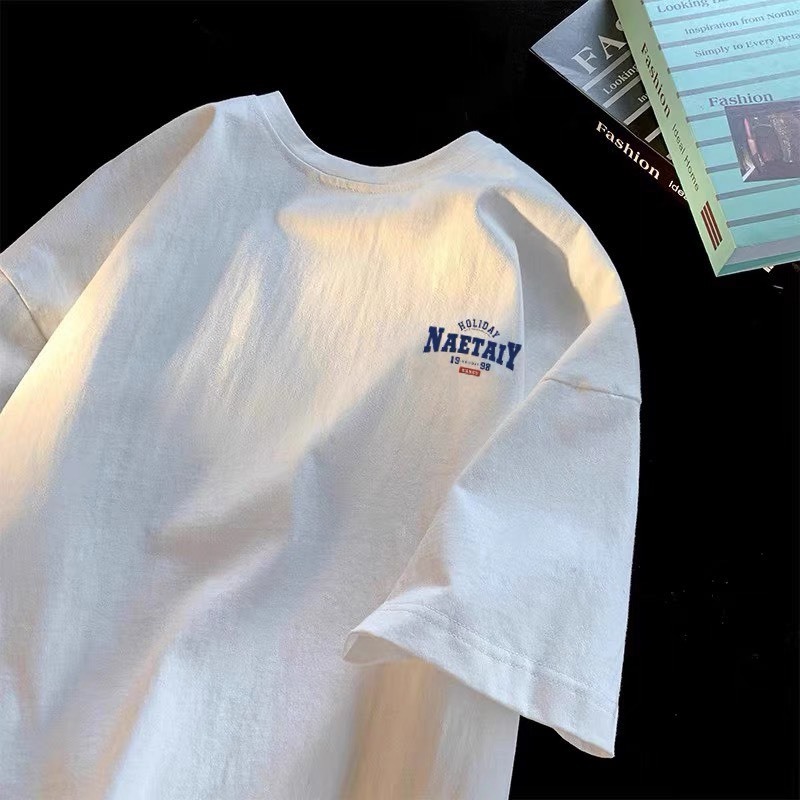 Ảnh Áo thun unisex in chữ NAETAIY NAD phông tay lỡ cực đẹp, form rộng chất cotton khô cao cấp, đi học, đi làm, du lịch 3
