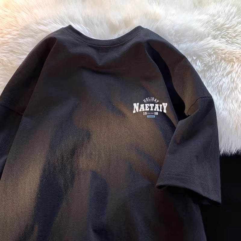 Ảnh Áo thun unisex in chữ NAETAIY NAD phông tay lỡ cực đẹp, form rộng chất cotton khô cao cấp, đi học, đi làm, du lịch 4