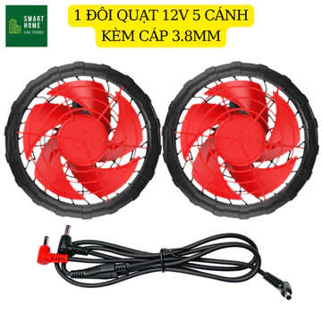 Quạt gắn áo điều hoa_áo điều hòa_ áo quạt điều hòa quạt gắn áo bảo hộ [bộ 2 quạt rời] dễ tháo nắp tiện dụng