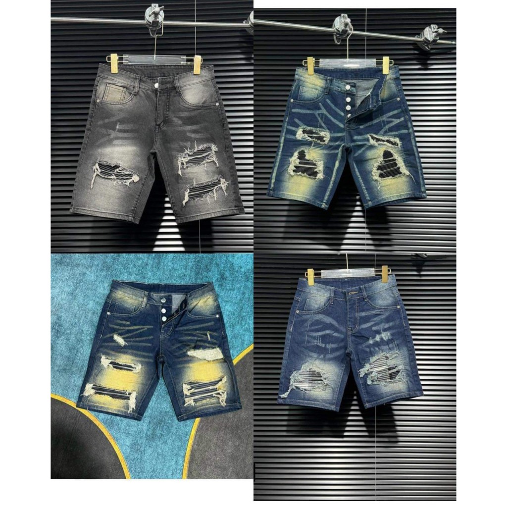 Quần Short Jean Nam rách chất liệu jean cao cấp | Shopee Việt Nam