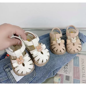 xăng đan bé gái dép rọ cho bé nơ thỏ xinh xắn nhẹ êm chân thờ trang he thu cho bé từ 1 tuổi chống trượt QCCC 1602