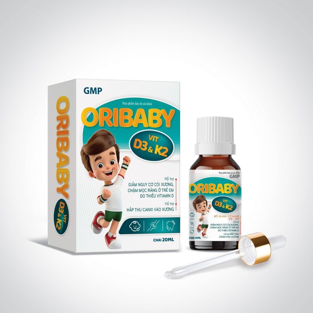 ( Mua 2 tặng 1) Oribaby D3K2 - Bổ Sung D3+K2 Cho Bé Chai 20ml tặng ORIBABY D3K2