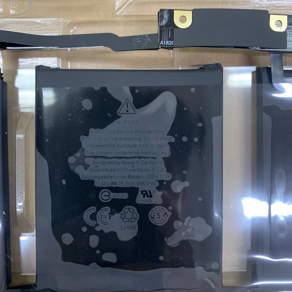 Pin Laptop A1820 ZIN 6 CELL dùng cho Pro Retina 15" A1707 A1820 (Late 2016 Mid 2017), MLH32LL/A