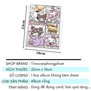 Album Ảnh Rỗng Không Kèm Sheet Sổ Đựng Card Kpop Kuromi Cinnamoroll Pochacco Timo VPBL26