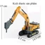 Đồ chơi mô hình xe đục phá bê tông bằng nhựa an toàn, khớp xoay 360 độ, có thể tháo rời các chi tiết