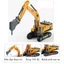 Đồ chơi mô hình xe đục phá bê tông bằng nhựa an toàn, khớp xoay 360 độ, có thể tháo rời các chi tiết