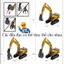 Đồ chơi mô hình xe đục phá bê tông bằng nhựa an toàn, khớp xoay 360 độ, có thể tháo rời các chi tiết