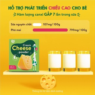 Phô mai tách muối Mămmy 1 gói 3g, dạng bột phô mai rắc cơm, cháo cho bé ăn dặm, giàu canxi, protein