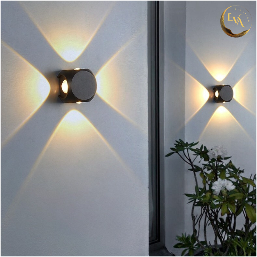 Đèn tường LED EVA SZ đèn trang trí hắt tường ngoài trời trong nhà cầu thang, vách hiên, ban công, bảo hành 12 tháng