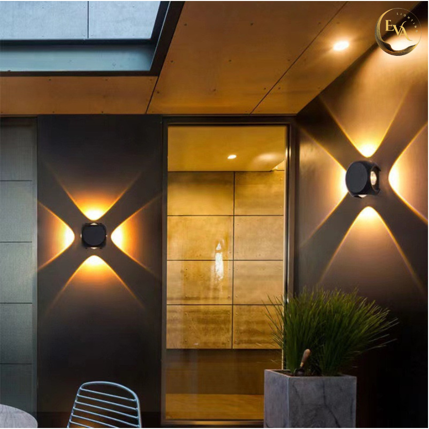 Đèn tường LED EVA SZ đèn trang trí hắt tường ngoài trời trong nhà cầu thang, vách hiên, ban công, bảo hành 12 tháng