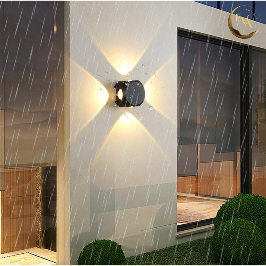 Đèn tường LED EVA SZ đèn trang trí hắt tường ngoài trời trong nhà cầu thang, vách hiên, ban công, bảo hành 12 tháng