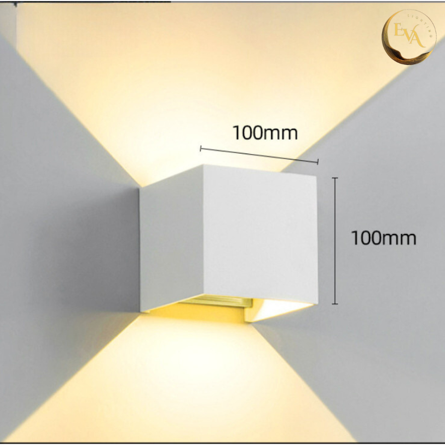 Đèn tường LED hắt 2 đầu EVA SY-02 lắp trong nhà, ngoài trời phong cách hiện đại bảo hành 12 tháng