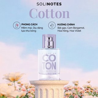 Nước hoa Pháp Solinotes Cotton hương hoa bông gòn thơm lâu dạng xịt độ lưu hương 8h