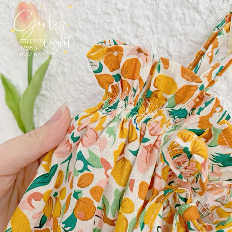 Váy Đôi Mẹ Con Hoa Nhí 2 Dây 3 Màu Xinh Xắn Cho Bé & Mẹ (8-65kg) F0859