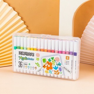 Vẽ trên mọi chất liệu- Bút Màu Acrylic Marker 12/24/36/48/60 Cao Cấp Màu Sắc Tươi Sáng