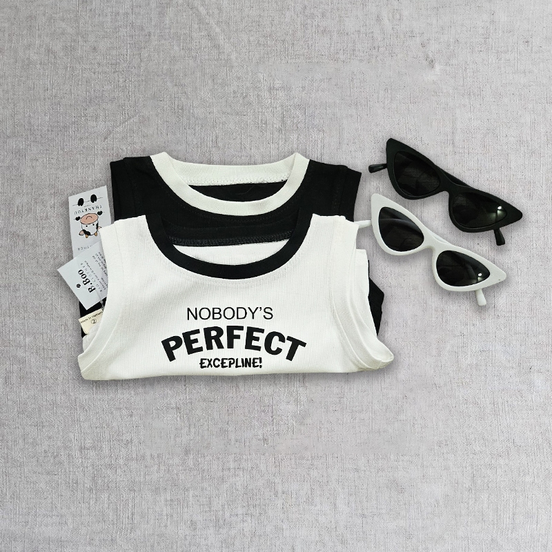 Ảnh Áo Croptop Sát Nách Lé Cổ BabyBoo Hình In NOBODY Cho Bé Gái Cực Sành Điệu - PIBO-CRSN02 3