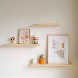 Sét 3 kệ gỗ treo tường decor  cây cảnh mini