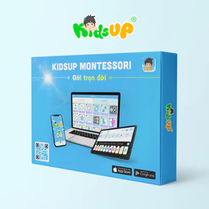 Thẻ học Kids UP - KidsUp Montessori Plus gói Trọn Đời Tặng Bút Cảm Ứng