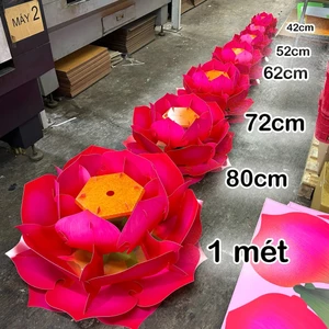 Bộ Hoa Sen 7 Bước Trang Trí Lễ Đài Phật Đản Cỡ Lớn 1 Mét