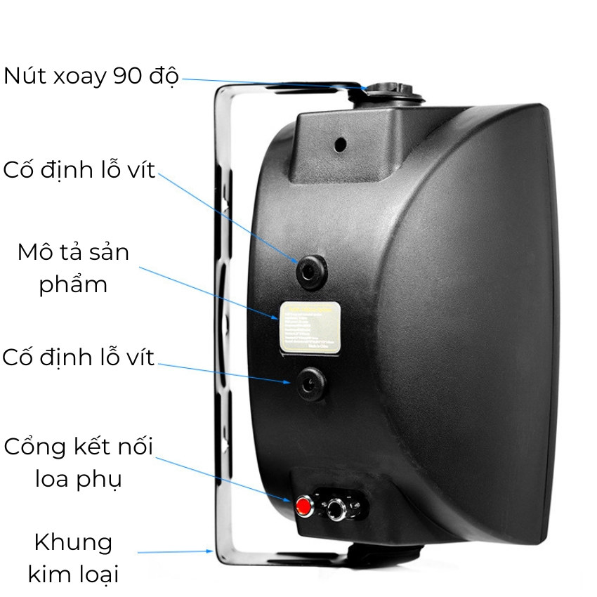 Loa bluetooth treo tường HY313 công suất 40W nghe nhạc du dương, nhẹ nhàng dành cho trường học, quán cafe nhà hàng spa
