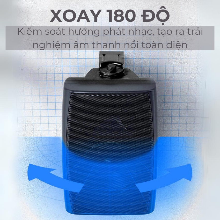 Loa bluetooth treo tường HY313 công suất 40W nghe nhạc du dương, nhẹ nhàng dành cho trường học, quán cafe nhà hàng spa