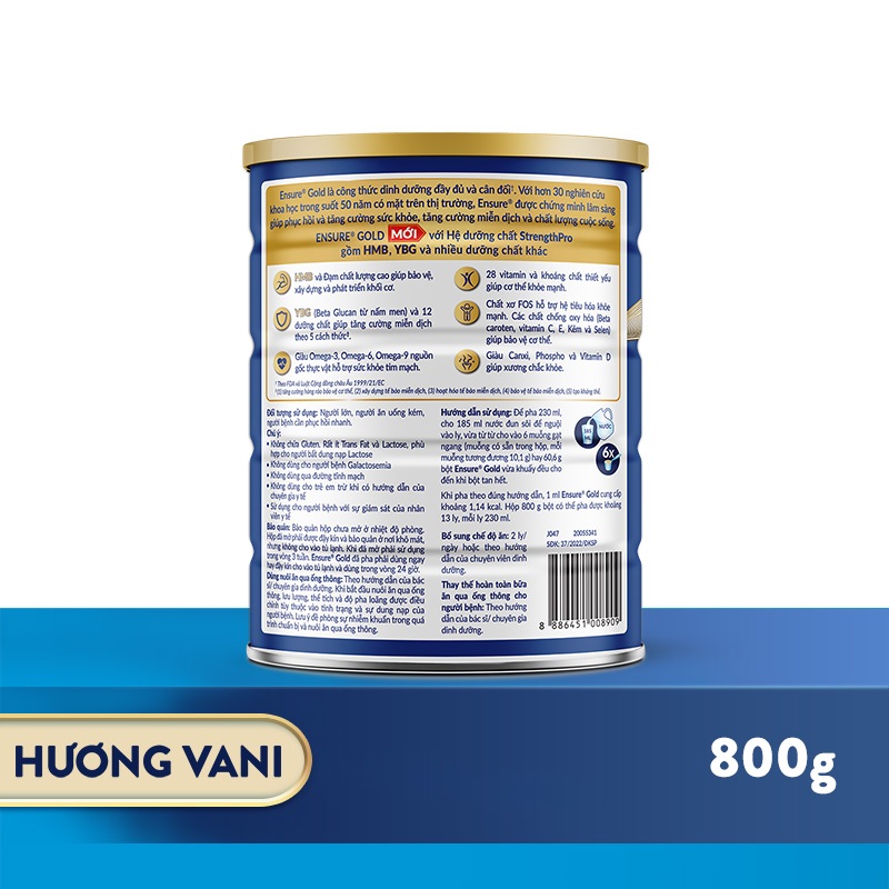 Ảnh Combo 2 Lon Sữa bột Ensure Gold Abbott hương vani 800g/ 850g 2