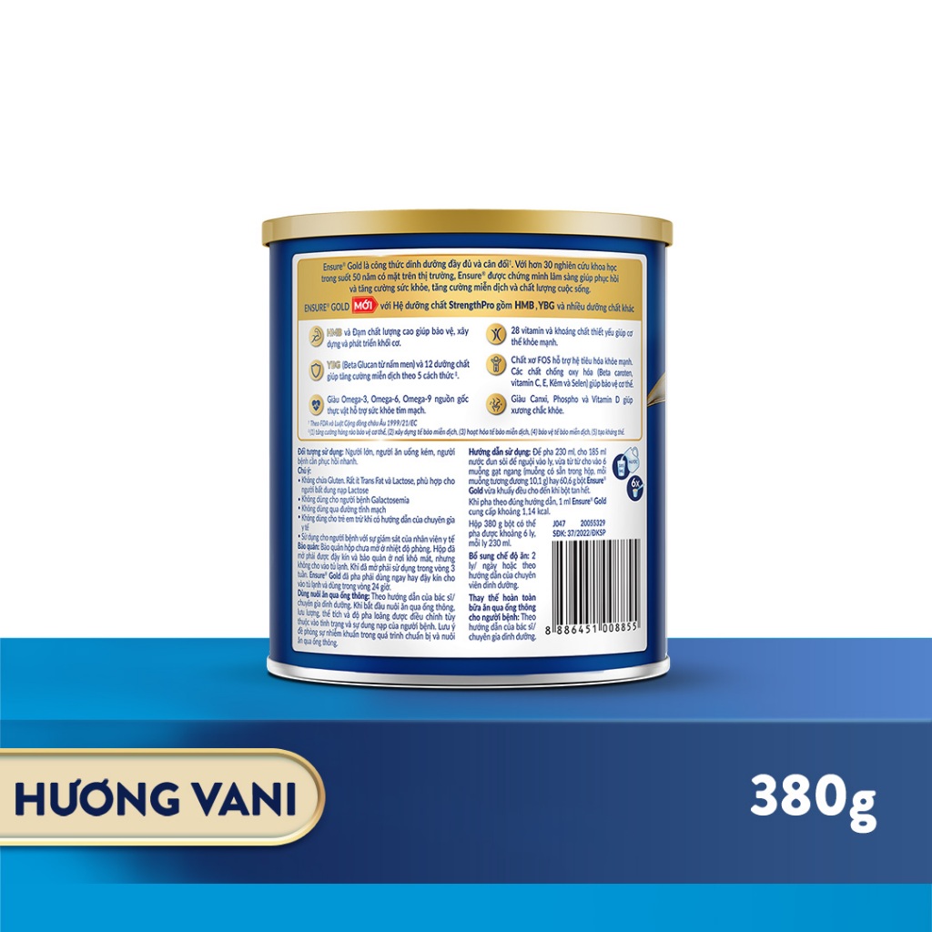 Ảnh Combo 2 Lon Sữa bột Ensure Gold Abbott hương vani 380g/ 400g 2